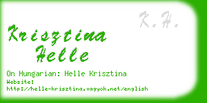 krisztina helle business card